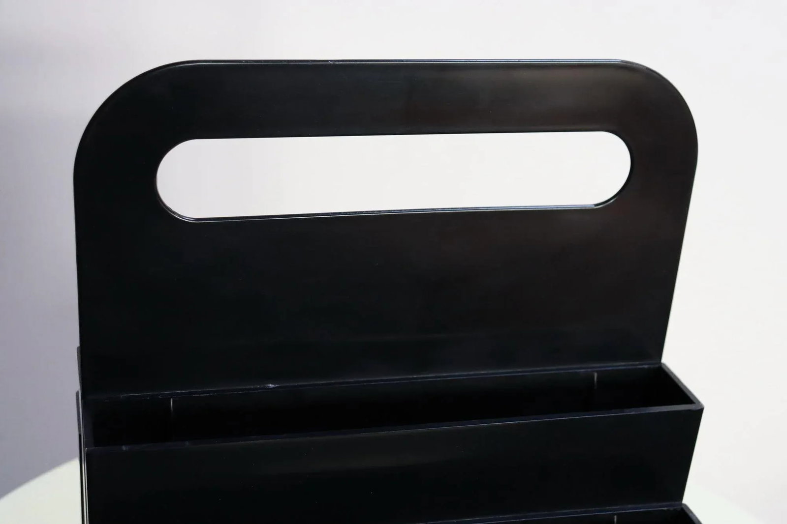 Vintage Italian Black Abs Plastic Magazine Rack by Olaf Von Bohr for Kartell - 8