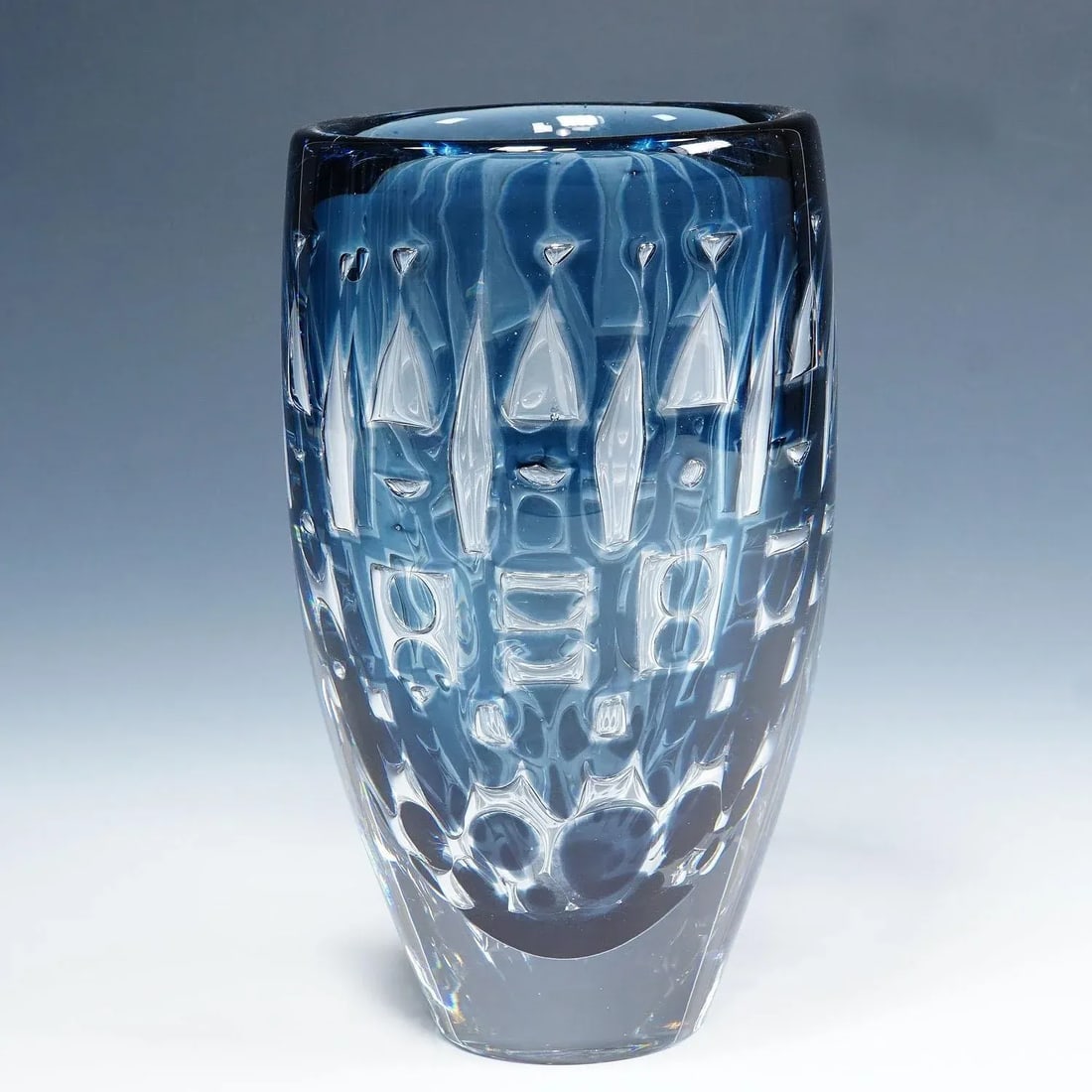 Heavy Ariel Glass Vase by Ingeborg Lundin for Orrefors, Sweden 1964 - 2