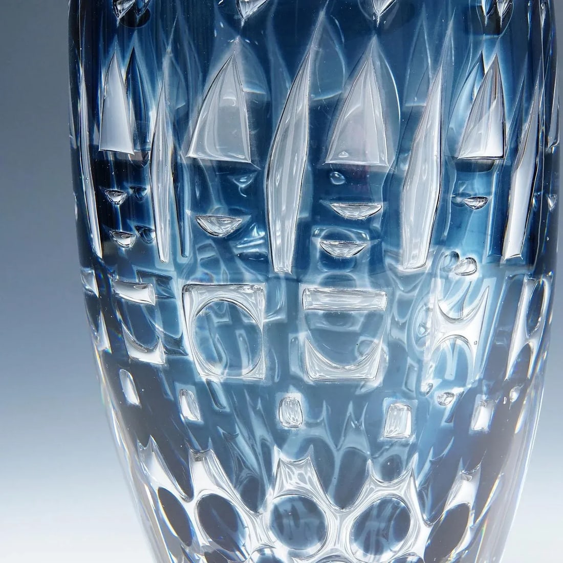 Heavy Ariel Glass Vase by Ingeborg Lundin for Orrefors, Sweden 1964 - 5