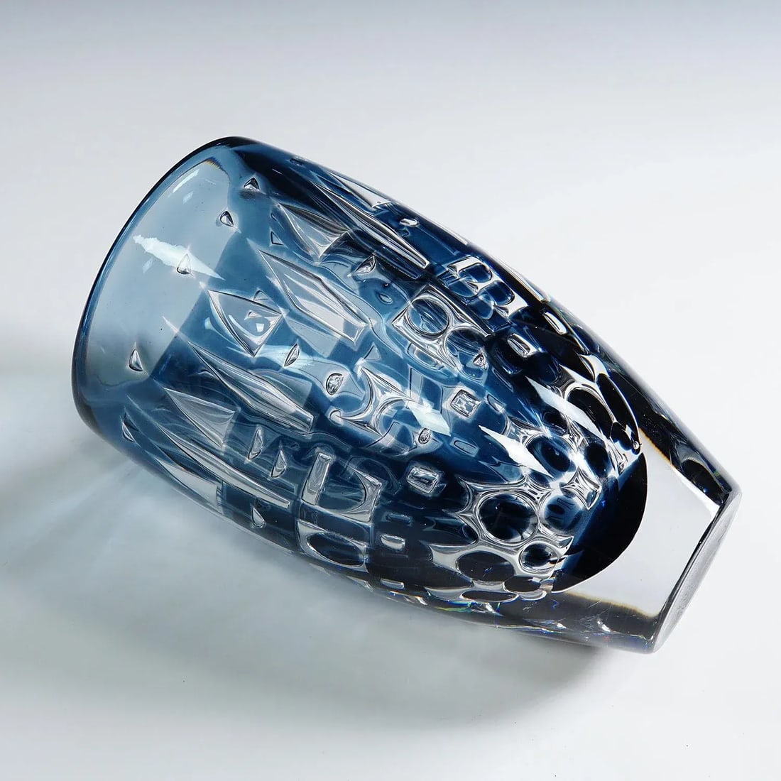 Heavy Ariel Glass Vase by Ingeborg Lundin for Orrefors, Sweden 1964 - 6