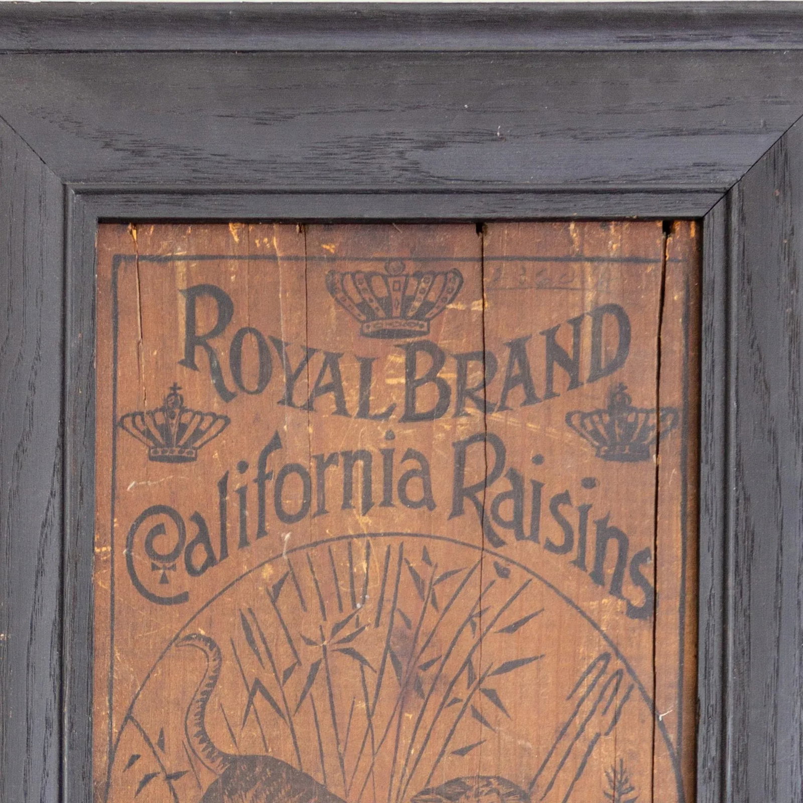 Royal Brand California Raisins With Tiger Wood Crate Panel | 19th C Americana - 3
