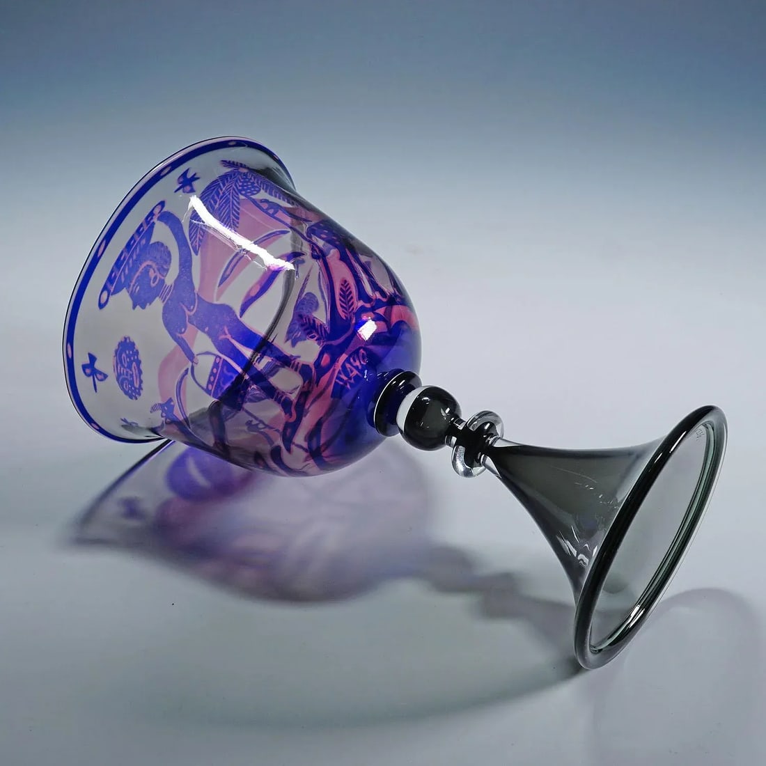 Art Glass Graal Goblet by Wilke Adolfsson 1990 - 12