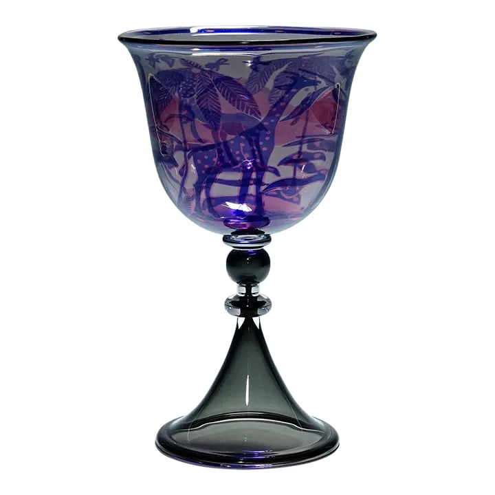 Art Glass Graal Goblet by Wilke Adolfsson 1990 (1 of 12)