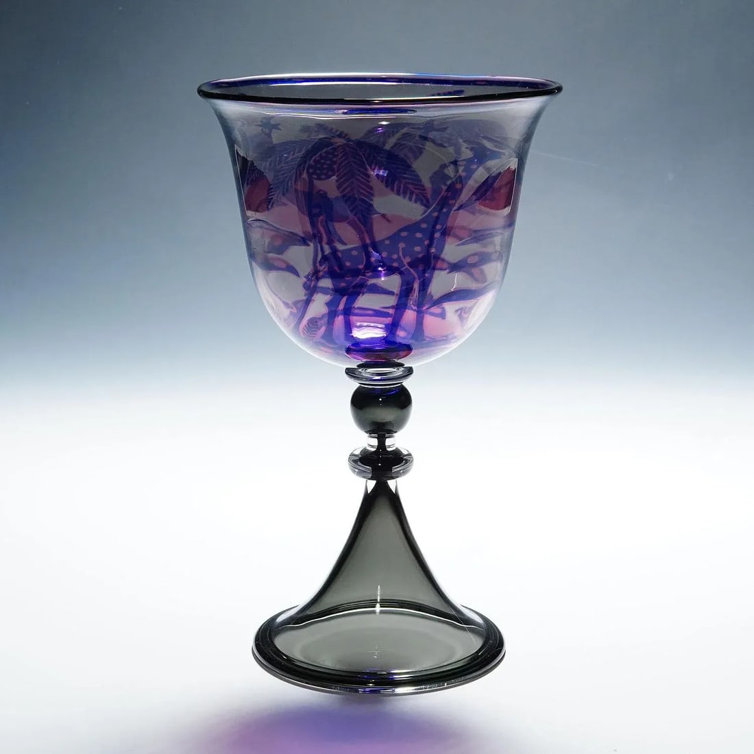 Art Glass Graal Goblet by Wilke Adolfsson 1990 - 2