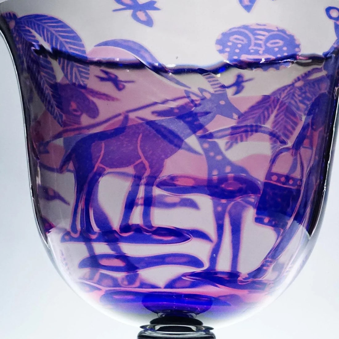 Art Glass Graal Goblet by Wilke Adolfsson 1990 - 6