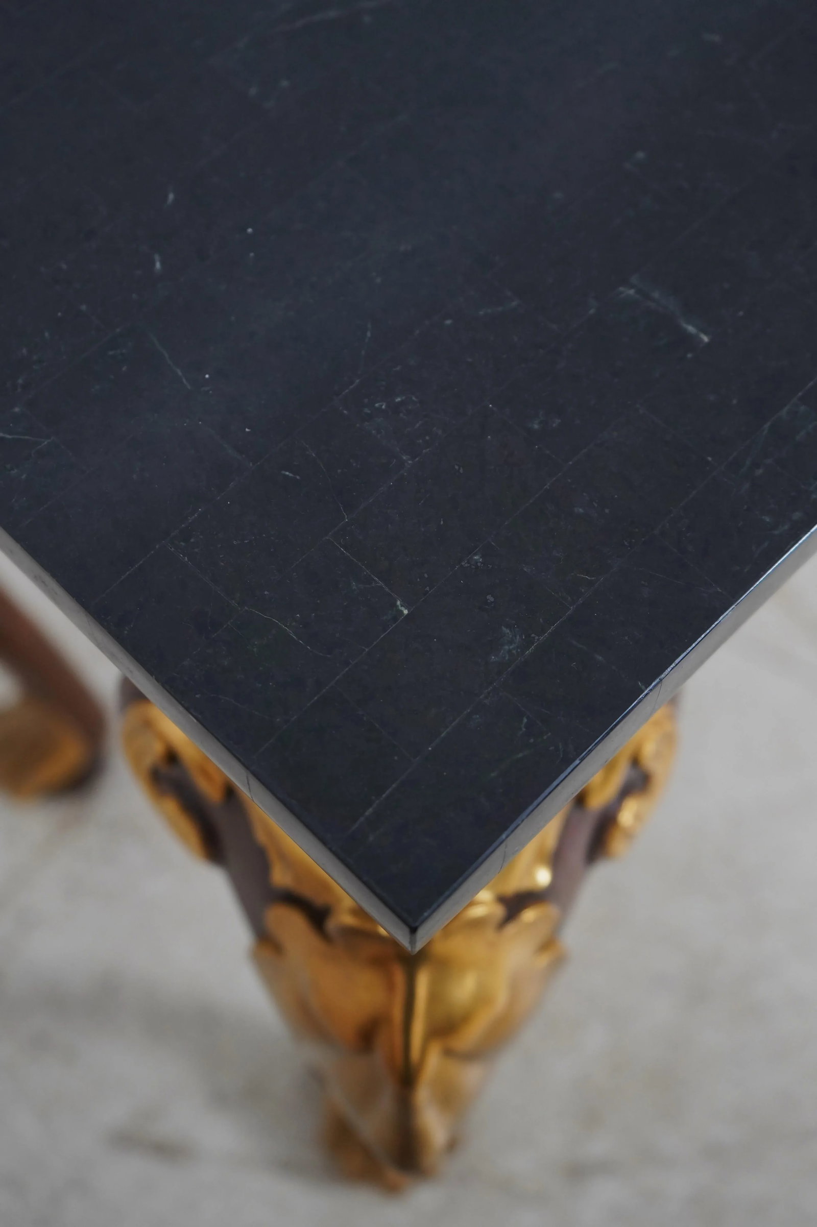 Maitland Smith Baroque Marble Top Gold Gilt Console Table - 6