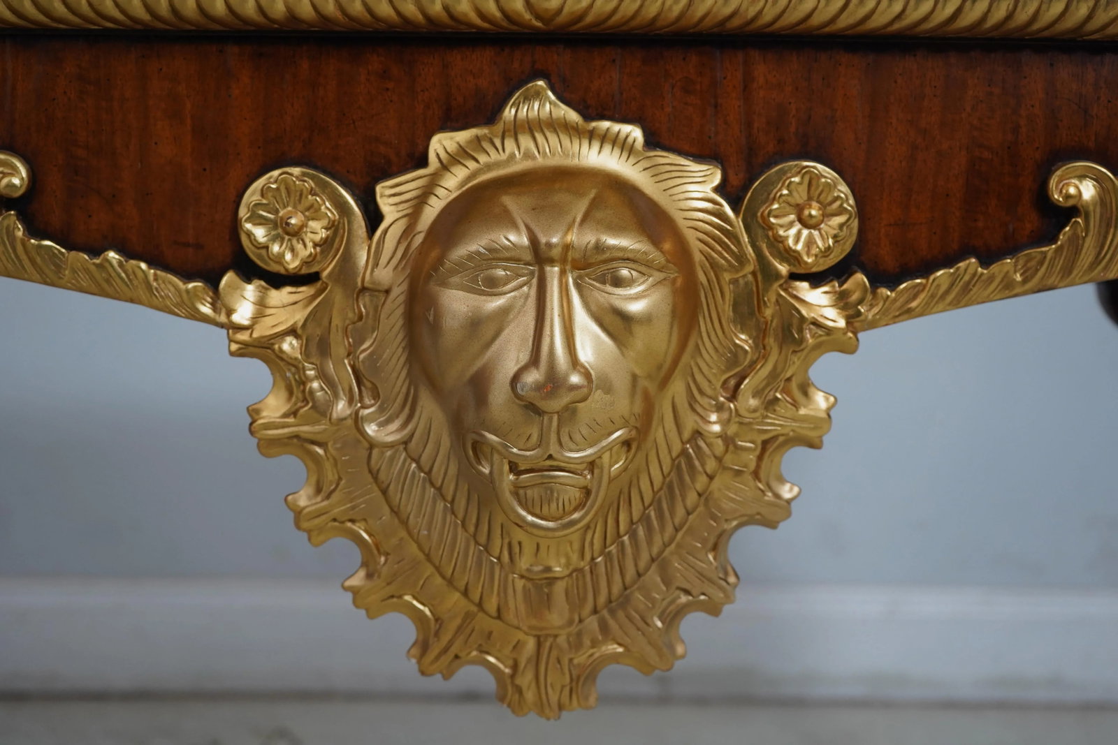 Maitland Smith Baroque Marble Top Gold Gilt Console Table - 9