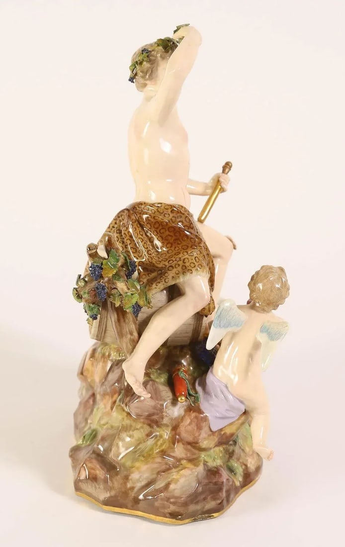 Meissen Porcelain Bacchus and Attendants Figural Group - 3