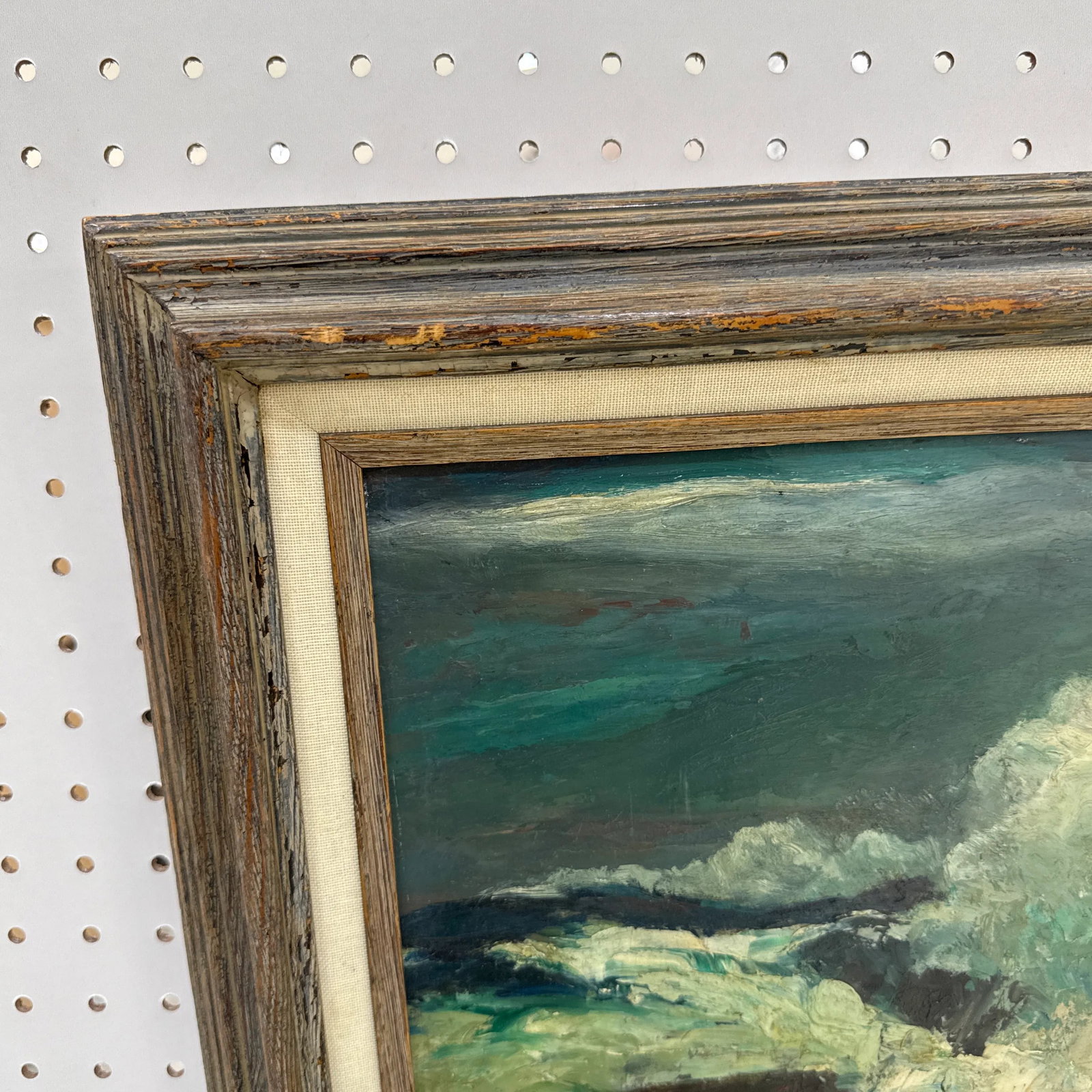 1970s Vintage Seascape Oil Painting on Canvas ~ Framed & Signed - 5