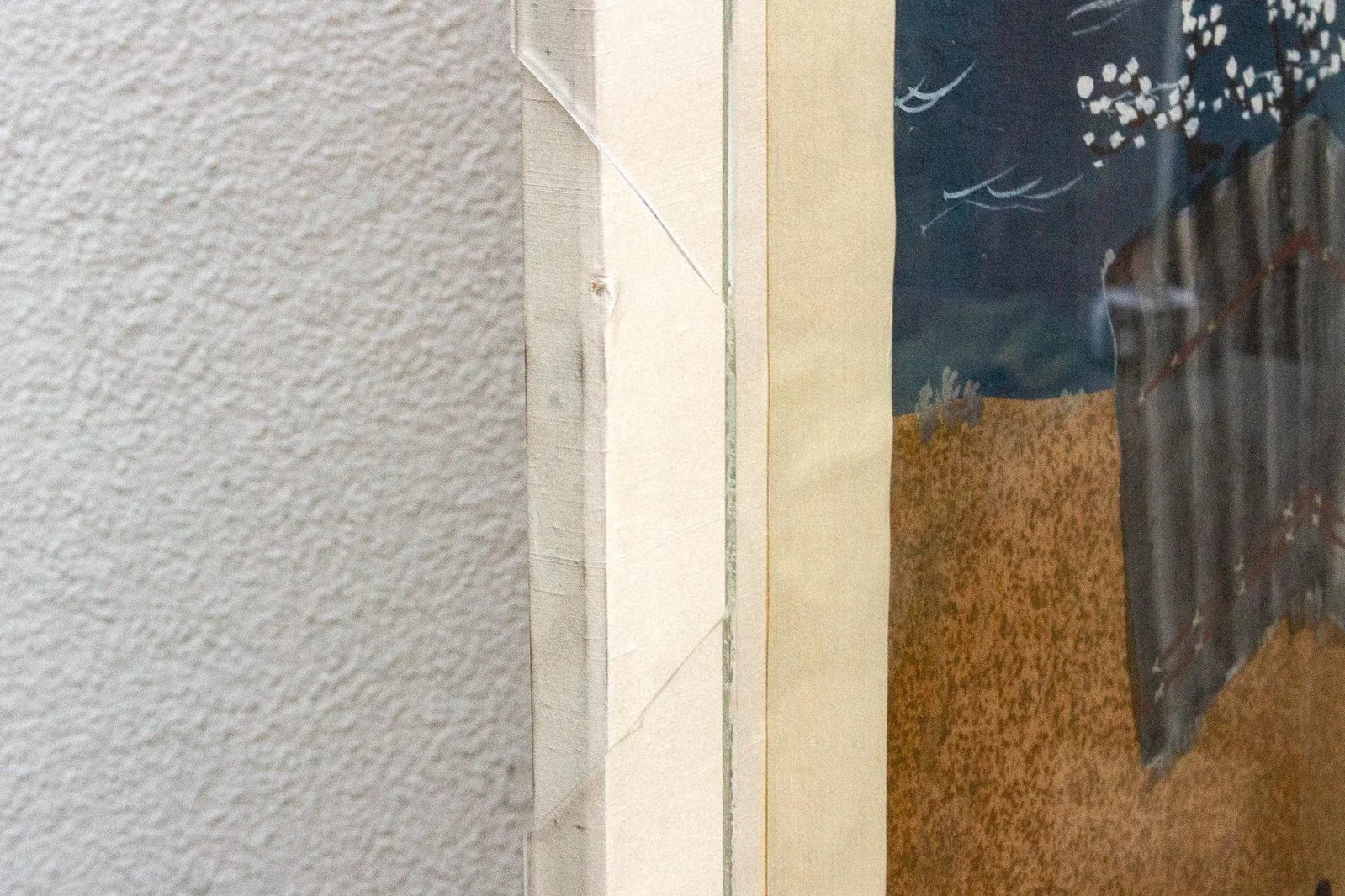 Set of 2, Tall Antique Japanese Nature Scroll Paintings - 10