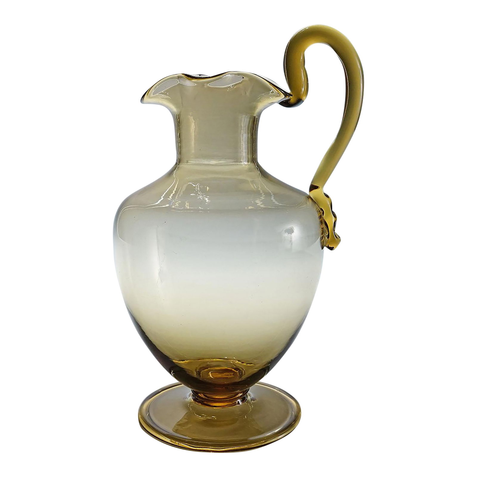 Vetro Soffiato Glass Jug Tiziano, Venini Murano Ca. 1930s (1 of 8)