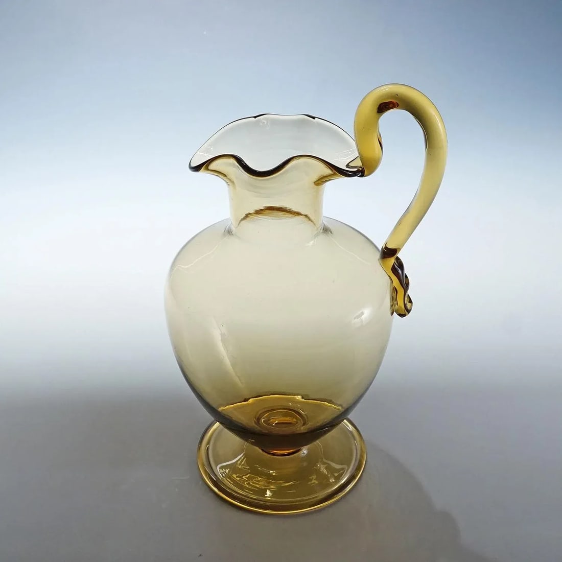 Vetro Soffiato Glass Jug Tiziano, Venini Murano Ca. 1930s - 2