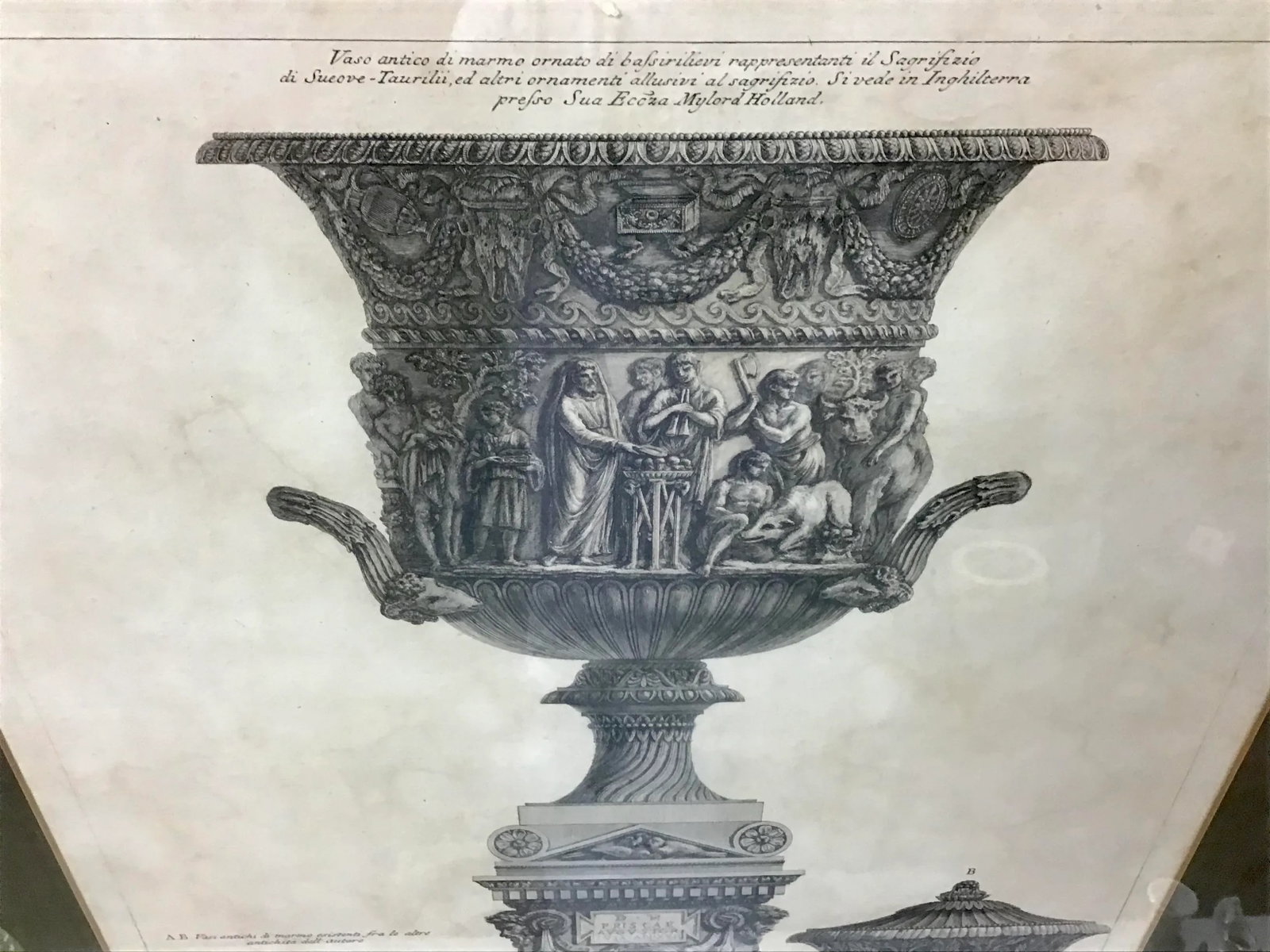 Three Marble Vases and a Sarcophagus. Etching by g.b. Piranesi, - 12