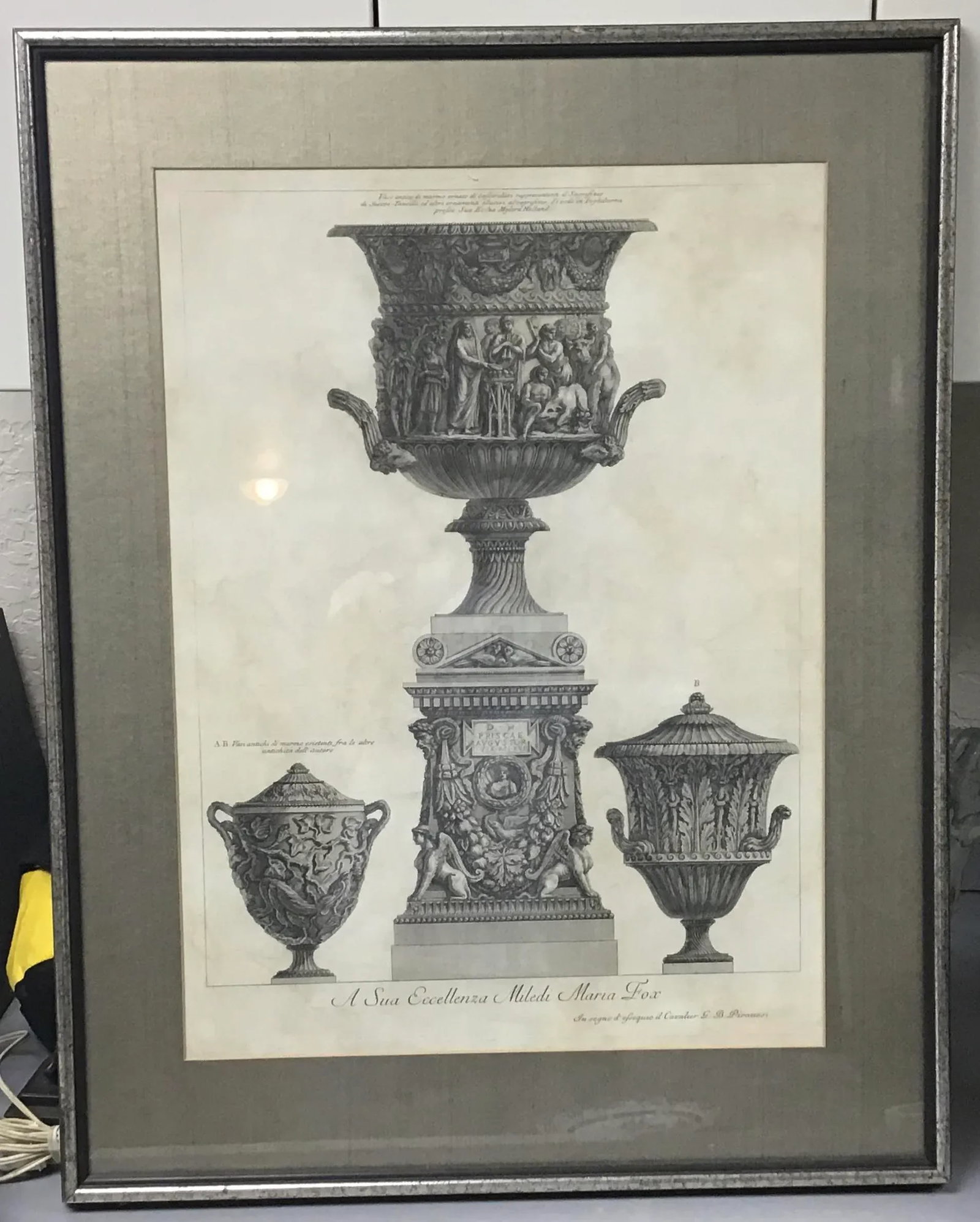 Three Marble Vases and a Sarcophagus. Etching by g.b. Piranesi, - 13