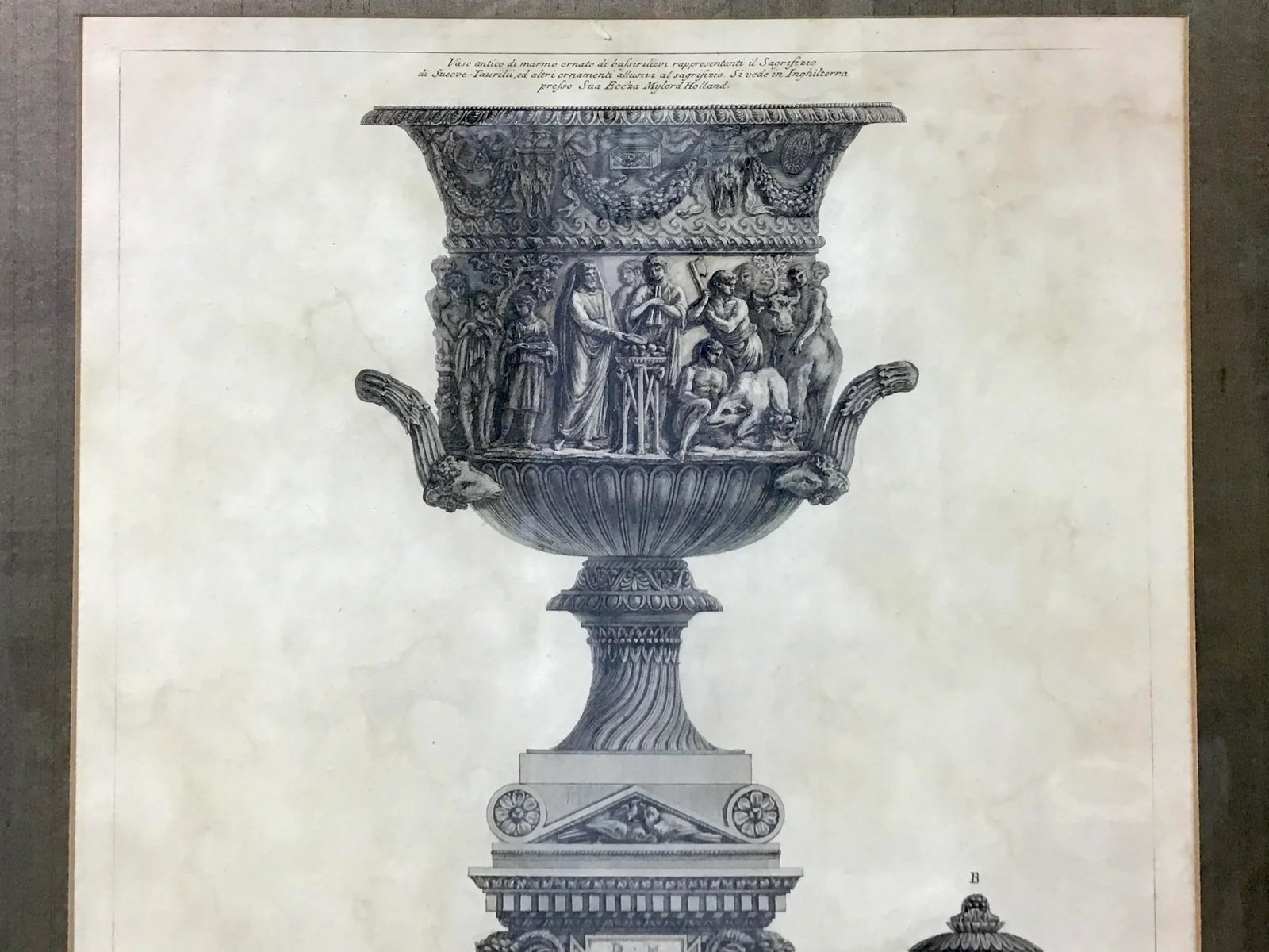 Three Marble Vases and a Sarcophagus. Etching by g.b. Piranesi, - 2