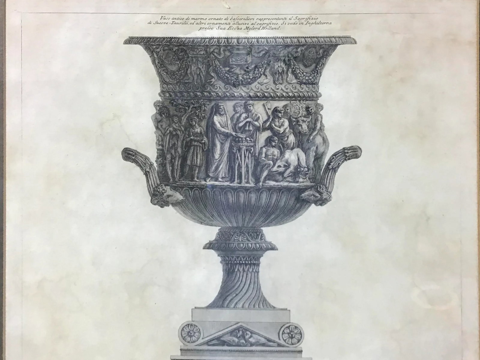 Three Marble Vases and a Sarcophagus. Etching by g.b. Piranesi, - 6