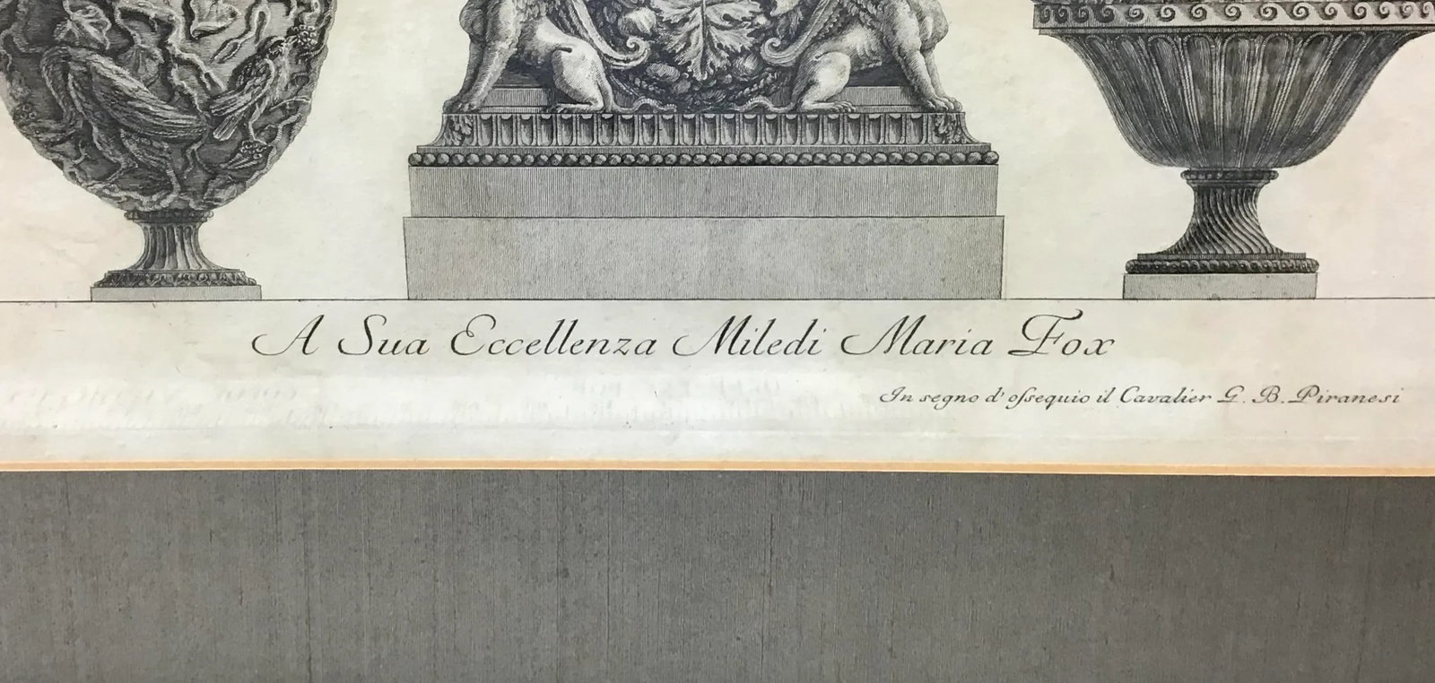 Three Marble Vases and a Sarcophagus. Etching by g.b. Piranesi, - 7