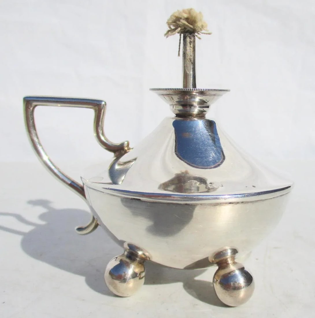 English Sterling Table Lighter Marked 1909 - 4