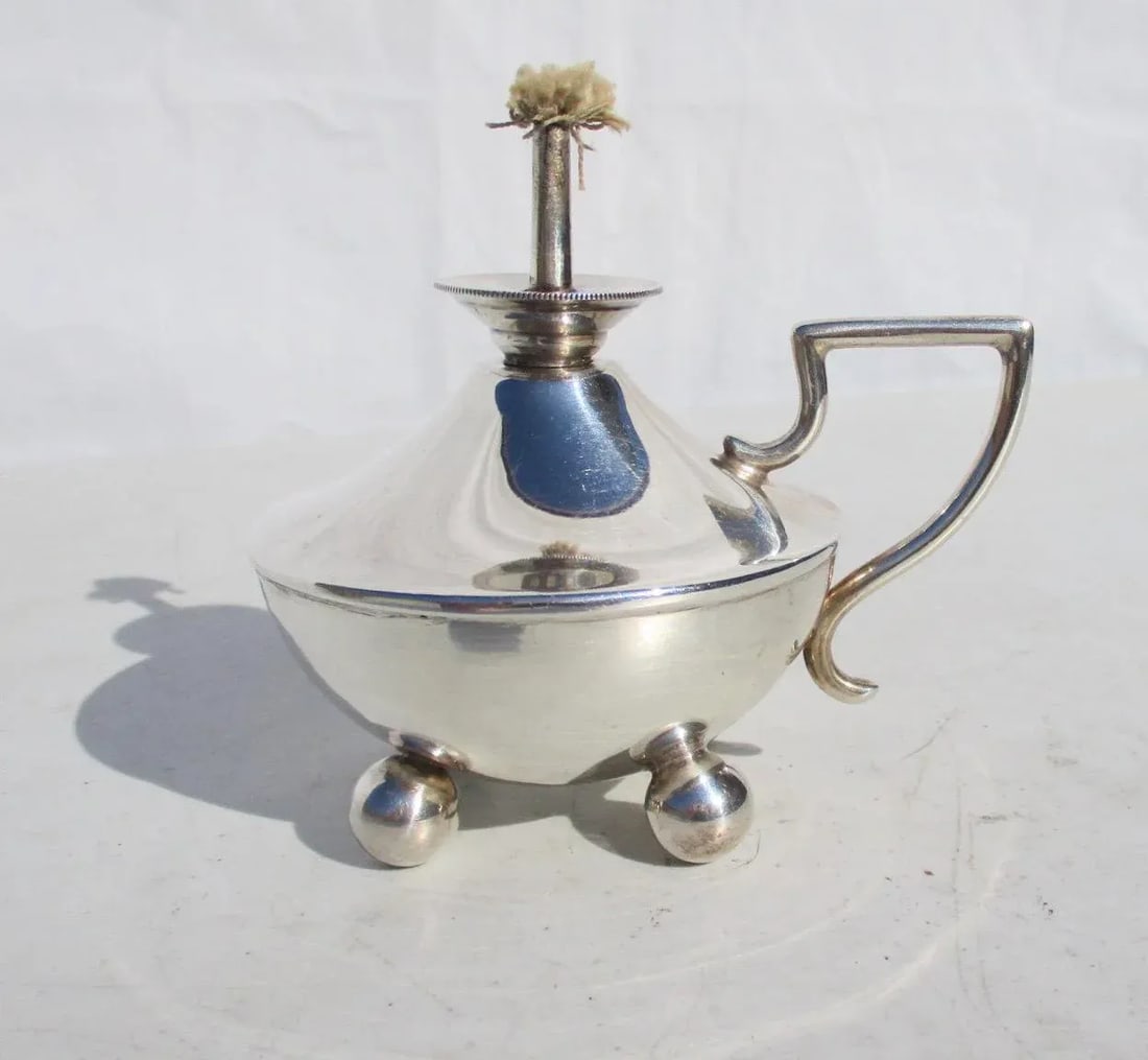 English Sterling Table Lighter Marked 1909 - 6