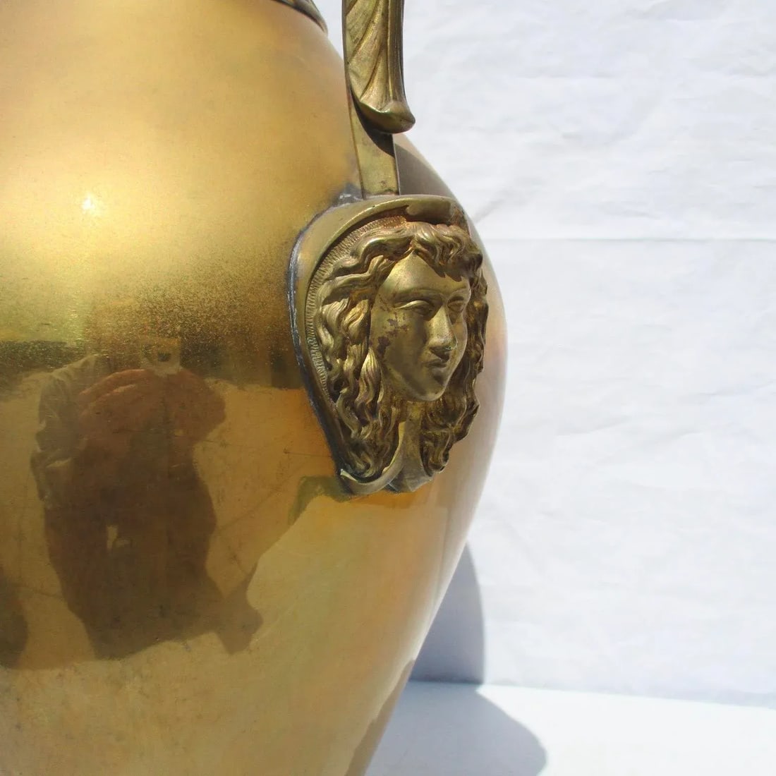 Grand Tour Bronze Handled Olpe Vessel - 2