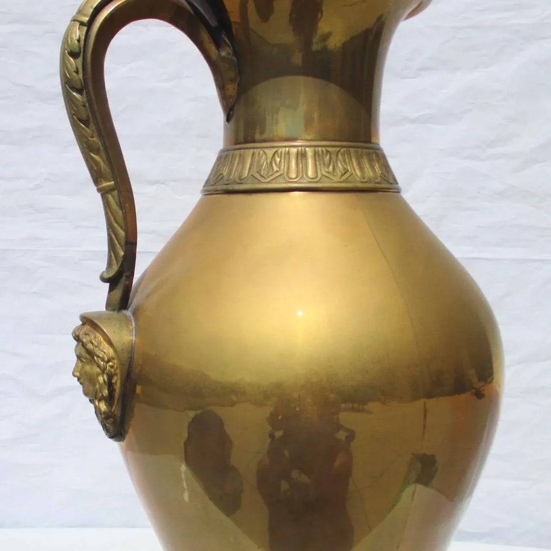 Grand Tour Bronze Handled Olpe Vessel - 8