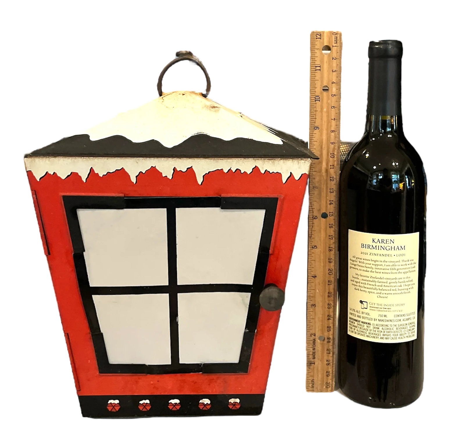 Vintage 1950s Christmas Lanterns With Four Designs, Santa Claus, Christmas Tree and Wreath Lamp - a - 10