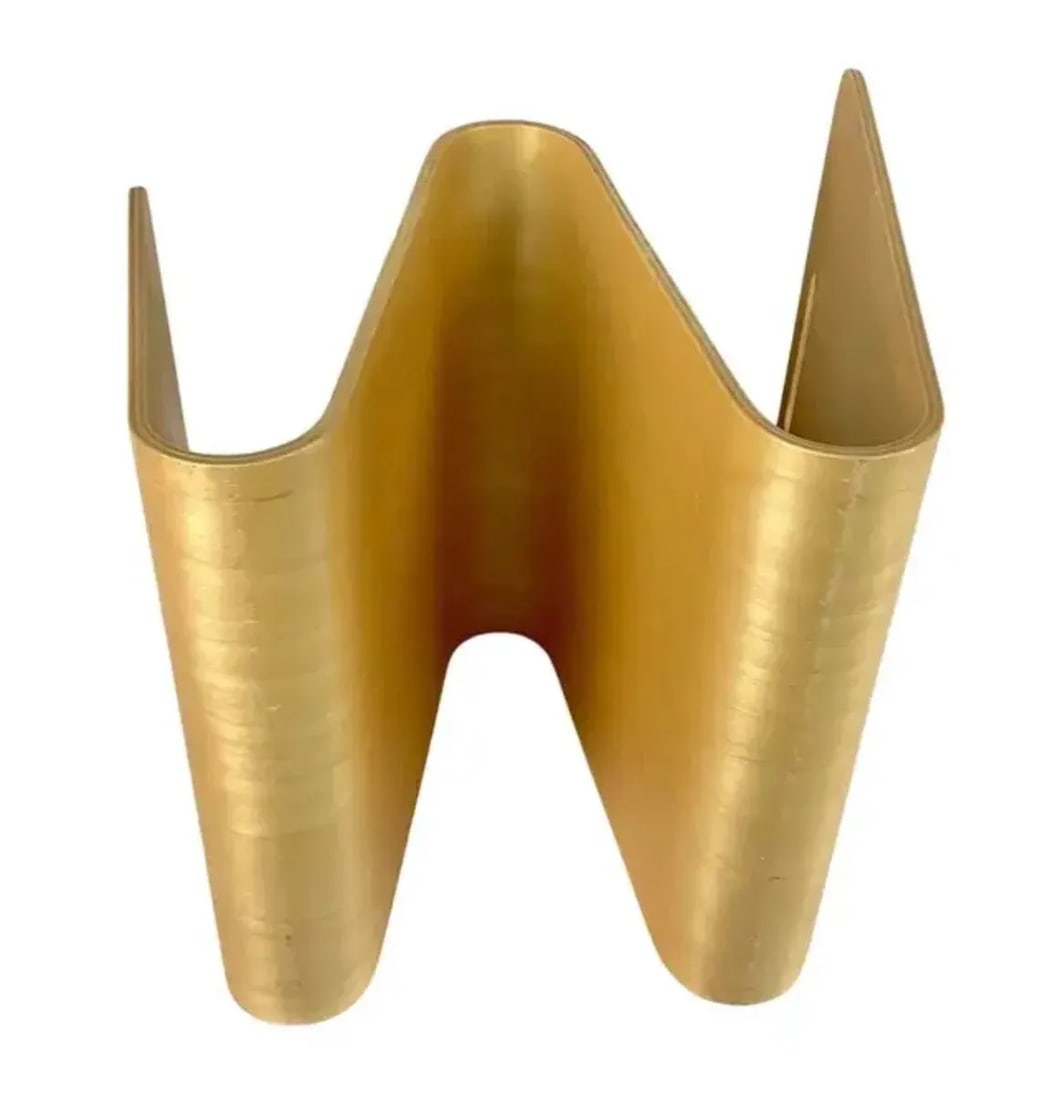 Mid-Century "W" Molded Plywood Magazine Rack in the Style of Alvar Aalto - 6