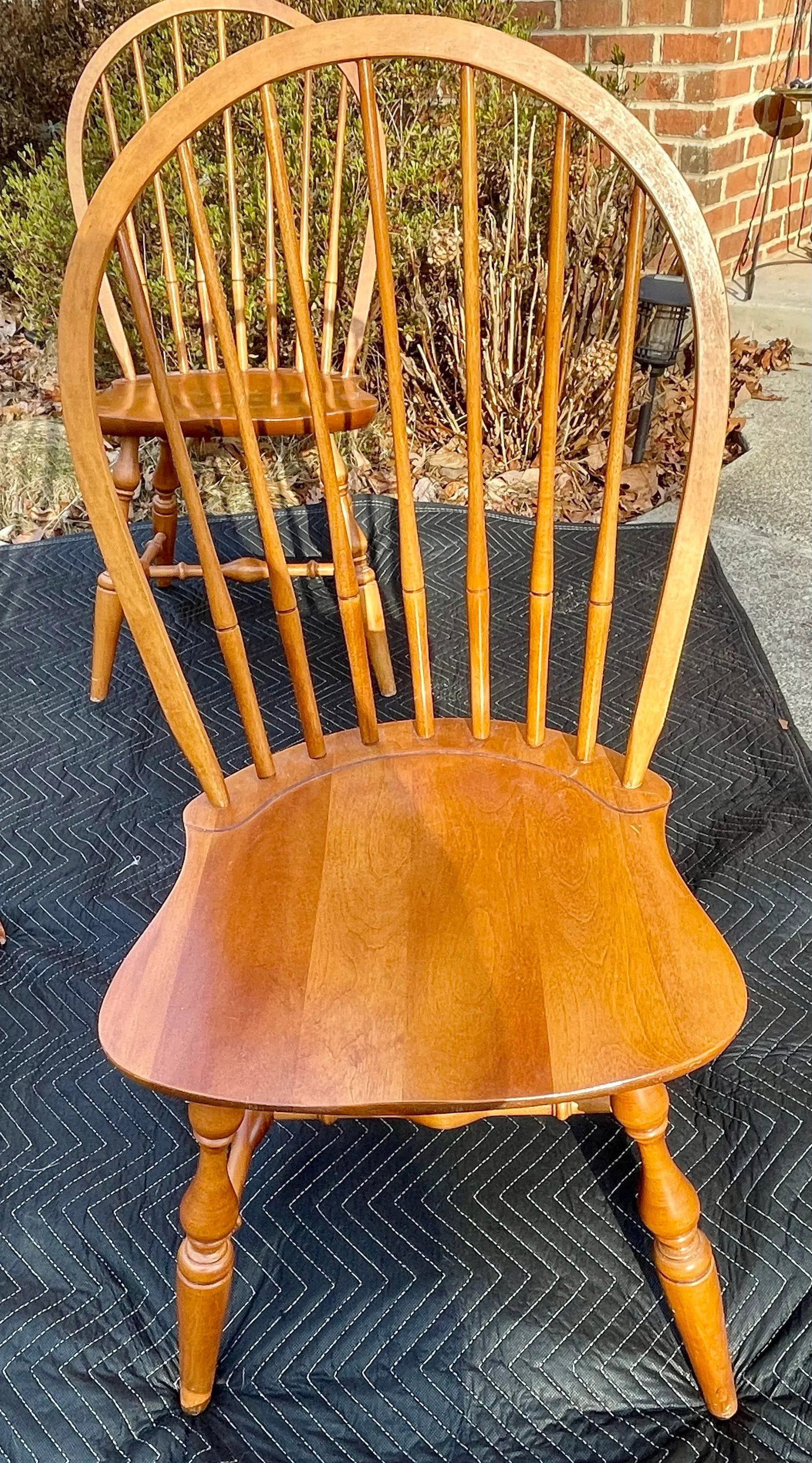 1990s Nichols & Stone Hoop Back Windsor Style Side Chairs- Set of 4 - 8