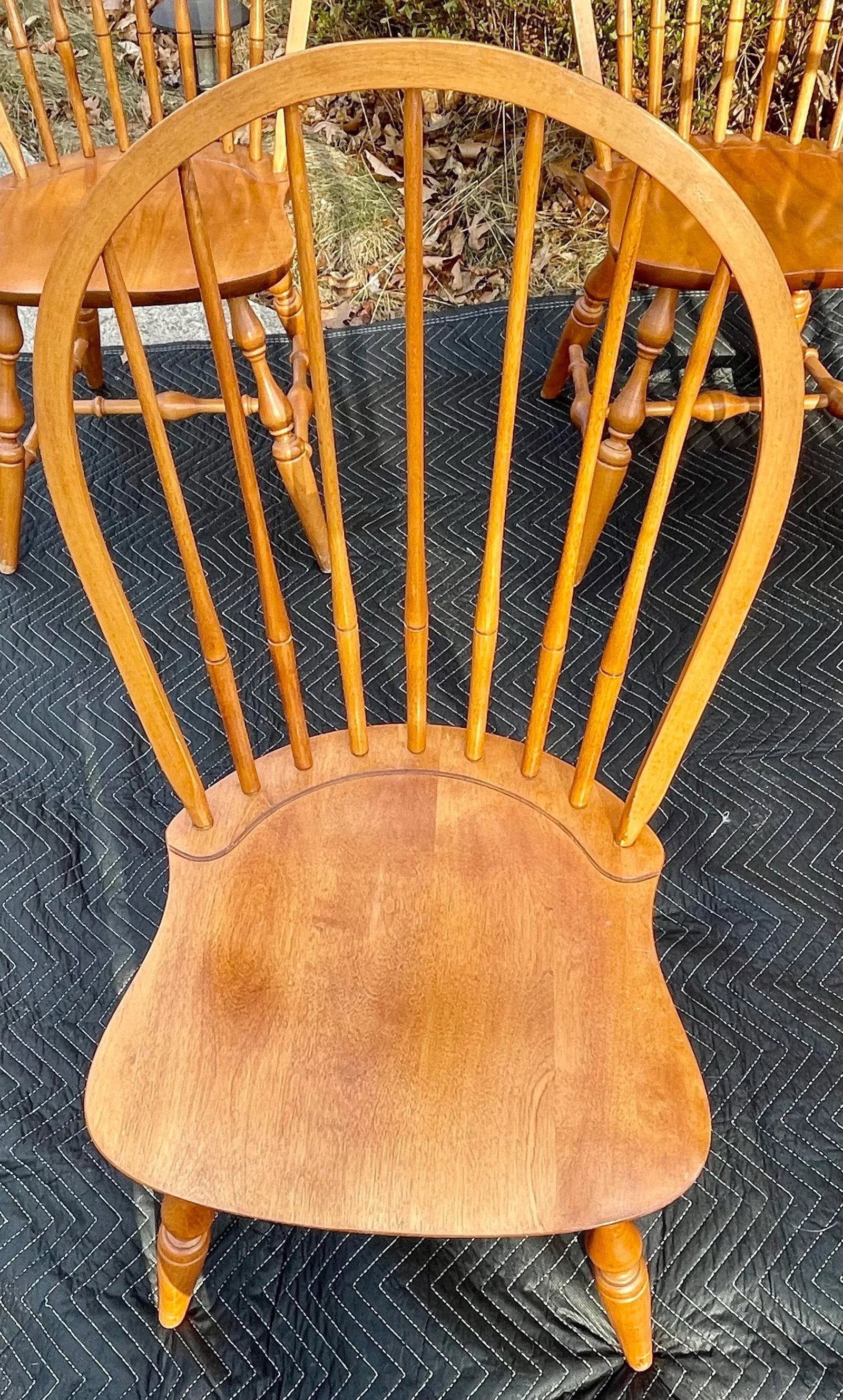 1990s Nichols & Stone Hoop Back Windsor Style Side Chairs- Set of 4 - 9