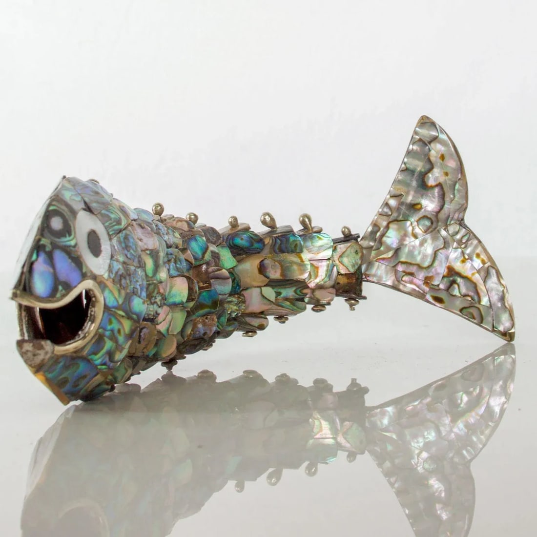 Los Castillo Abalone Brass Fish Bottle Opener #1 Mexico - 11