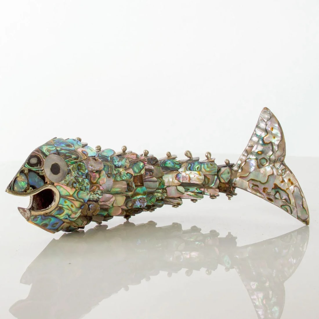 Los Castillo Abalone Brass Fish Bottle Opener #1 Mexico - 4