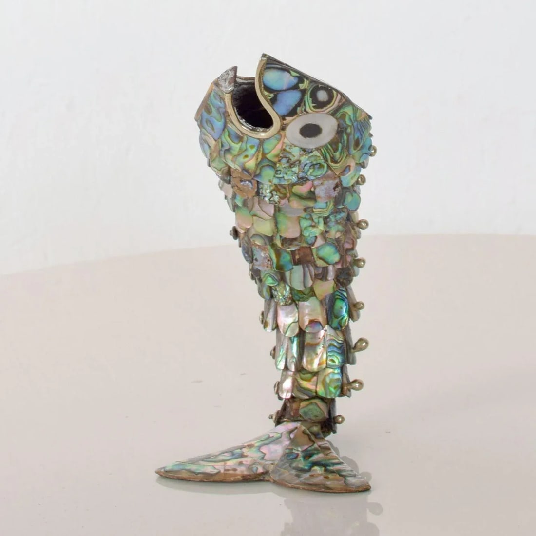 Los Castillo Abalone Brass Fish Bottle Opener #1 Mexico - 5