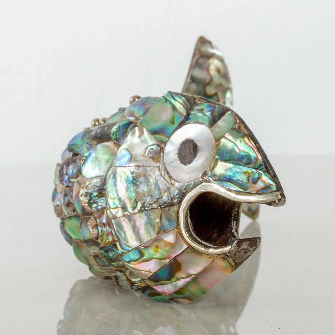 Los Castillo Abalone Brass Fish Bottle Opener #1 Mexico - 7