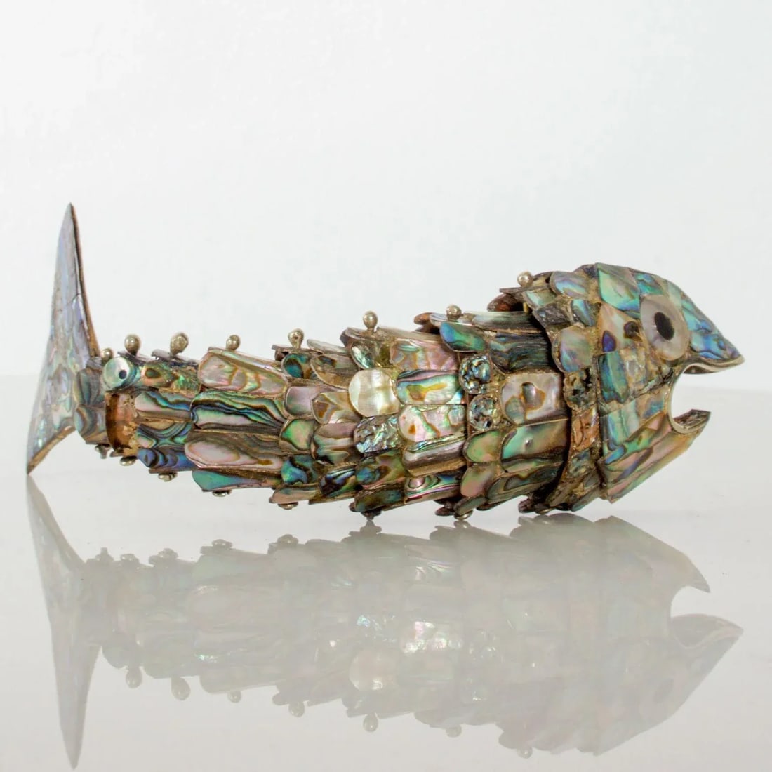 Los Castillo Abalone Brass Fish Bottle Opener #1 Mexico - 8