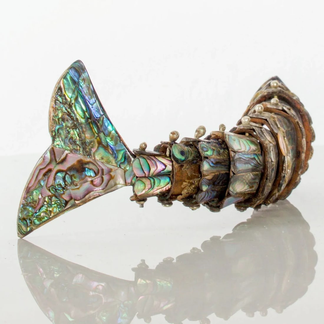 Los Castillo Abalone Brass Fish Bottle Opener #1 Mexico - 9