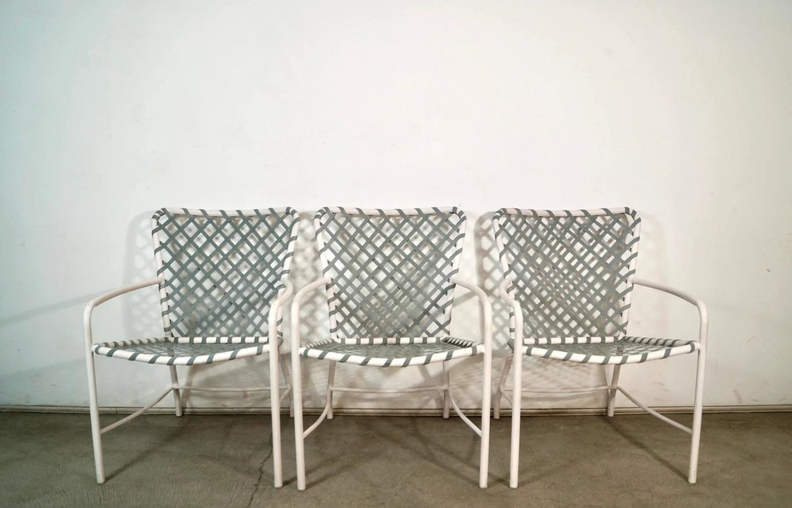 1970's Mid-Century Modern Brown Jordan Aluminum Patio Chairs - Set of 3 - 3