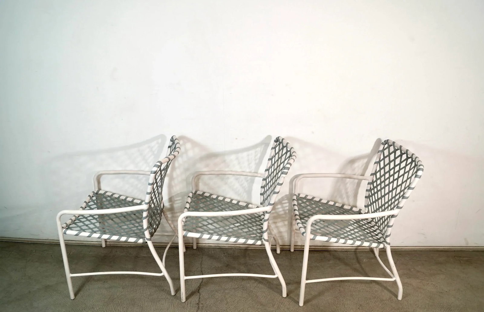 1970's Mid-Century Modern Brown Jordan Aluminum Patio Chairs - Set of 3 - 4