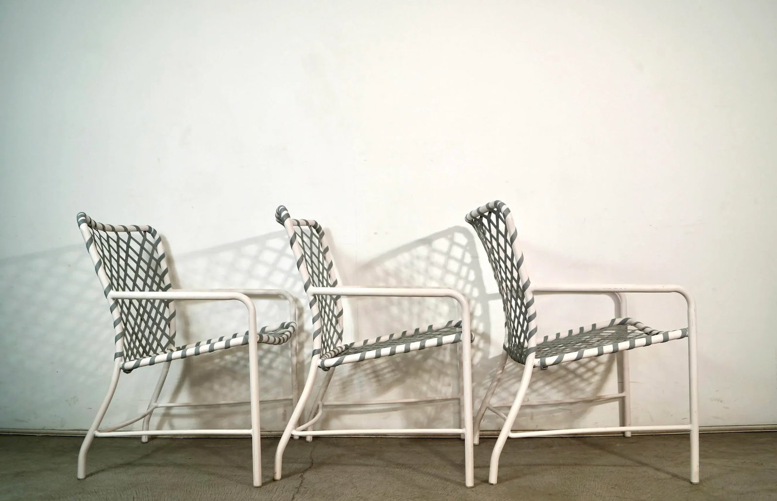 1970's Mid-Century Modern Brown Jordan Aluminum Patio Chairs - Set of 3 - 5