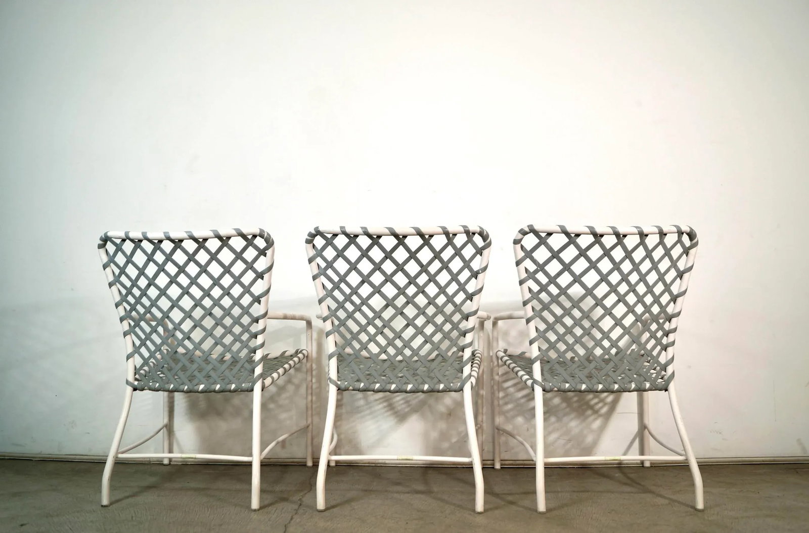 1970's Mid-Century Modern Brown Jordan Aluminum Patio Chairs - Set of 3 - 6