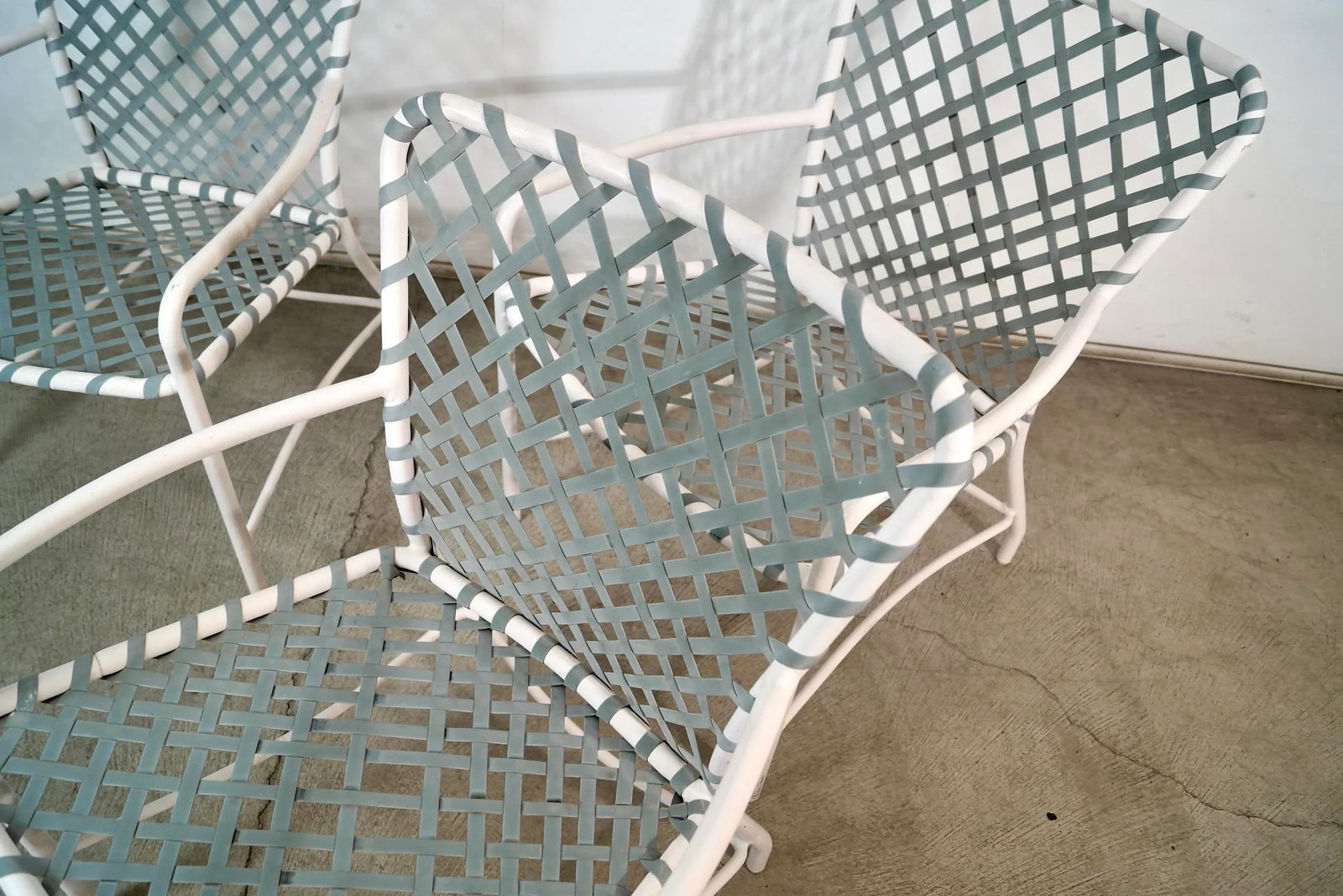 1970's Mid-Century Modern Brown Jordan Aluminum Patio Chairs - Set of 3 - 7