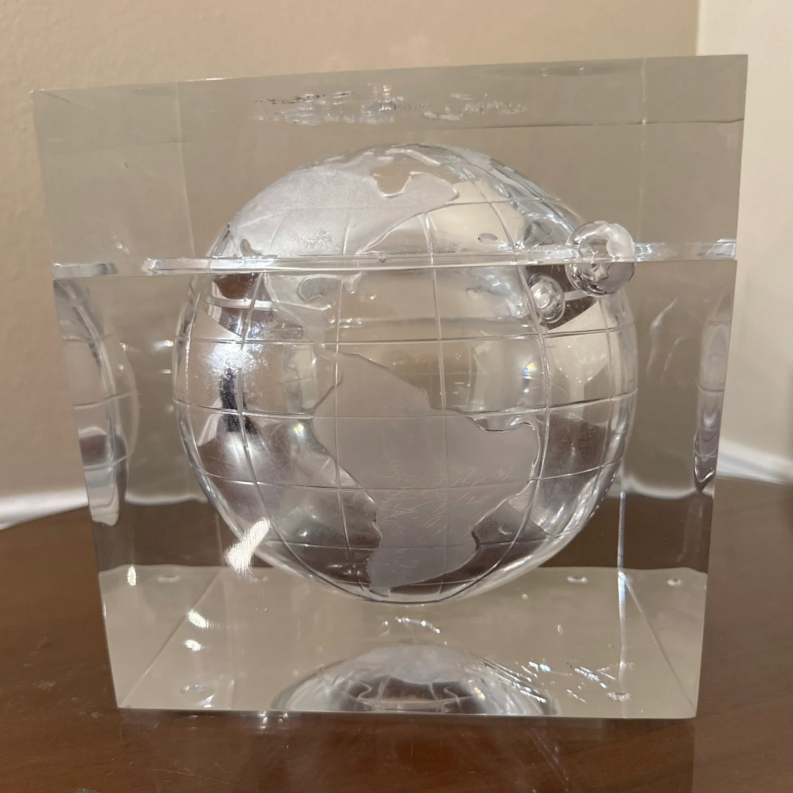 World Globe Acrylic Cube Ice Bucket by Alessandro Albrizzi, 1960s - 10