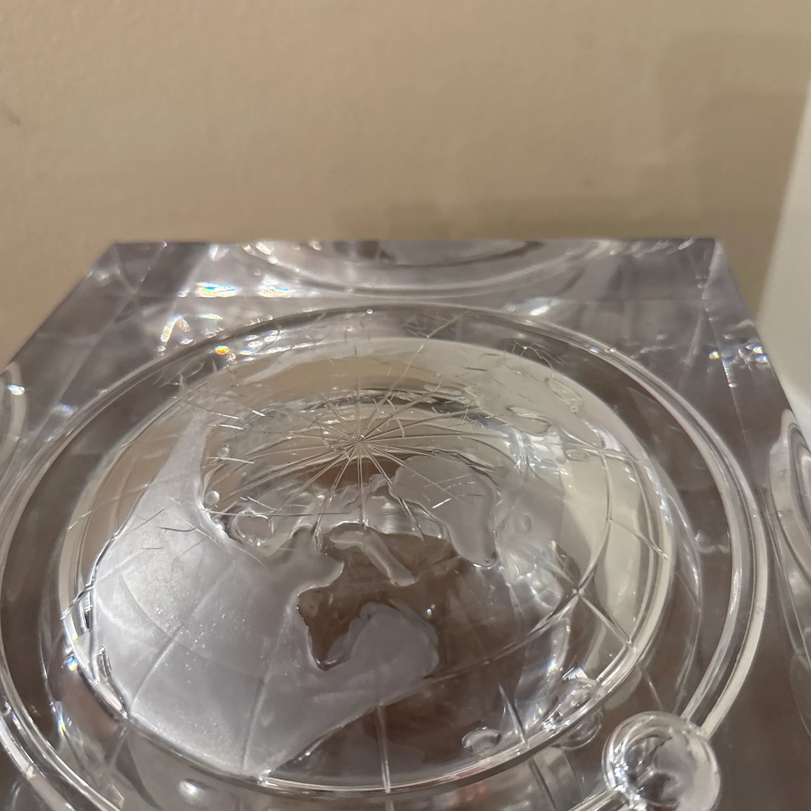 World Globe Acrylic Cube Ice Bucket by Alessandro Albrizzi, 1960s - 11