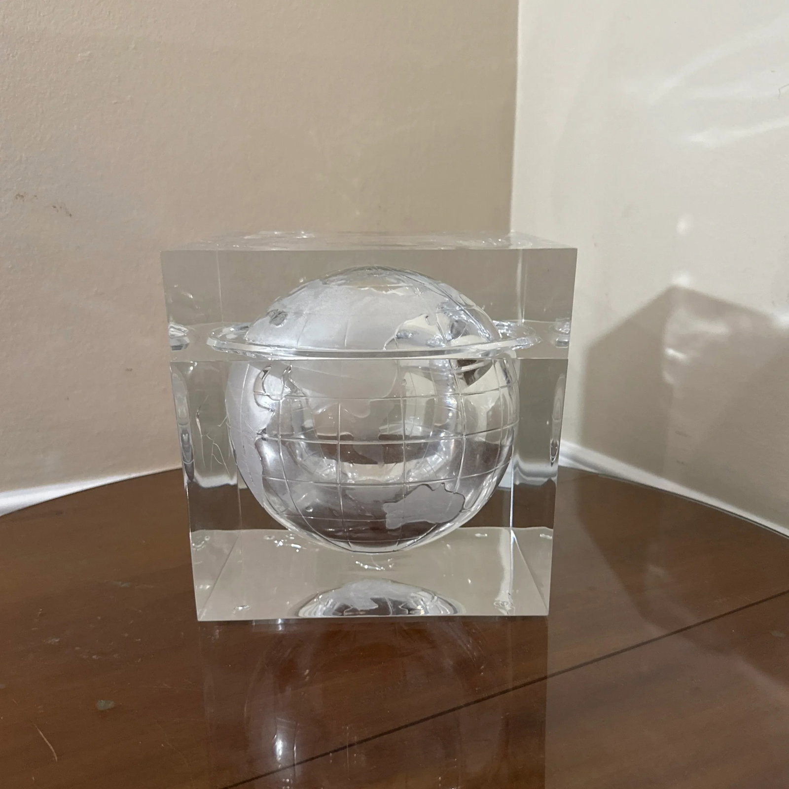 World Globe Acrylic Cube Ice Bucket by Alessandro Albrizzi, 1960s - 7