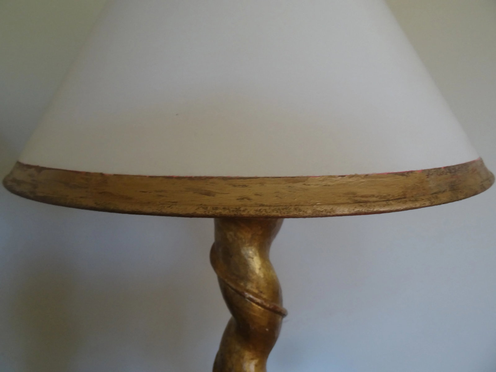 Late 20th Century Gilt Column Lamp From Richard Lindley a Pair - 4