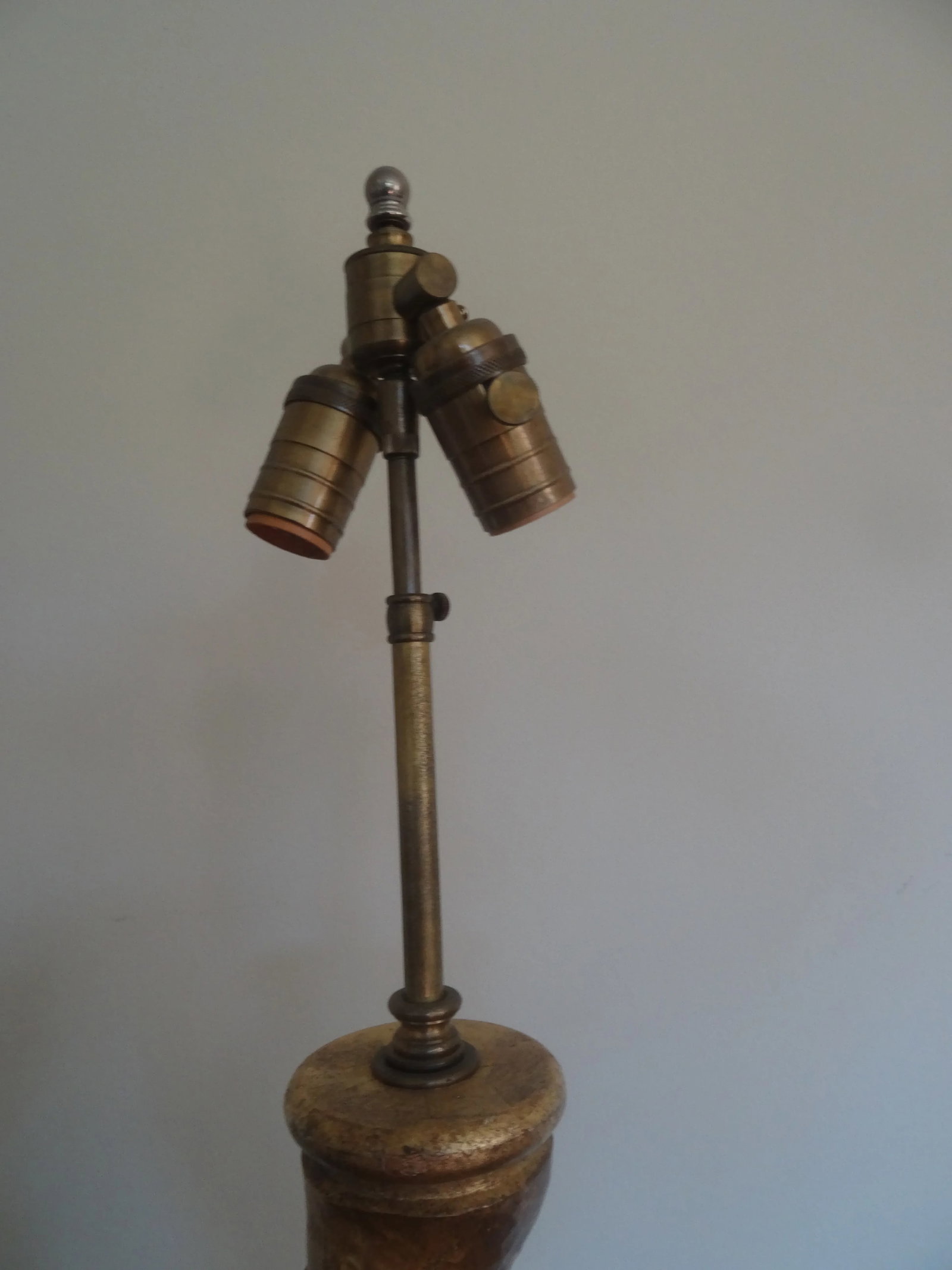 Late 20th Century Gilt Column Lamp From Richard Lindley a Pair - 5