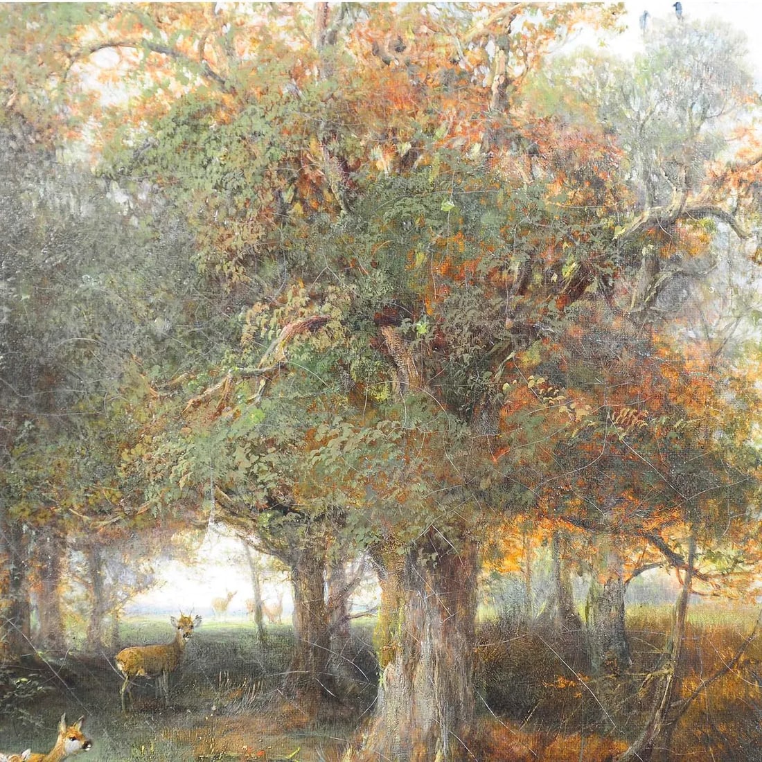 Ludwig Sellmayr - Deer With Doe and Fawn in the Forest Ca. 1880 - 4