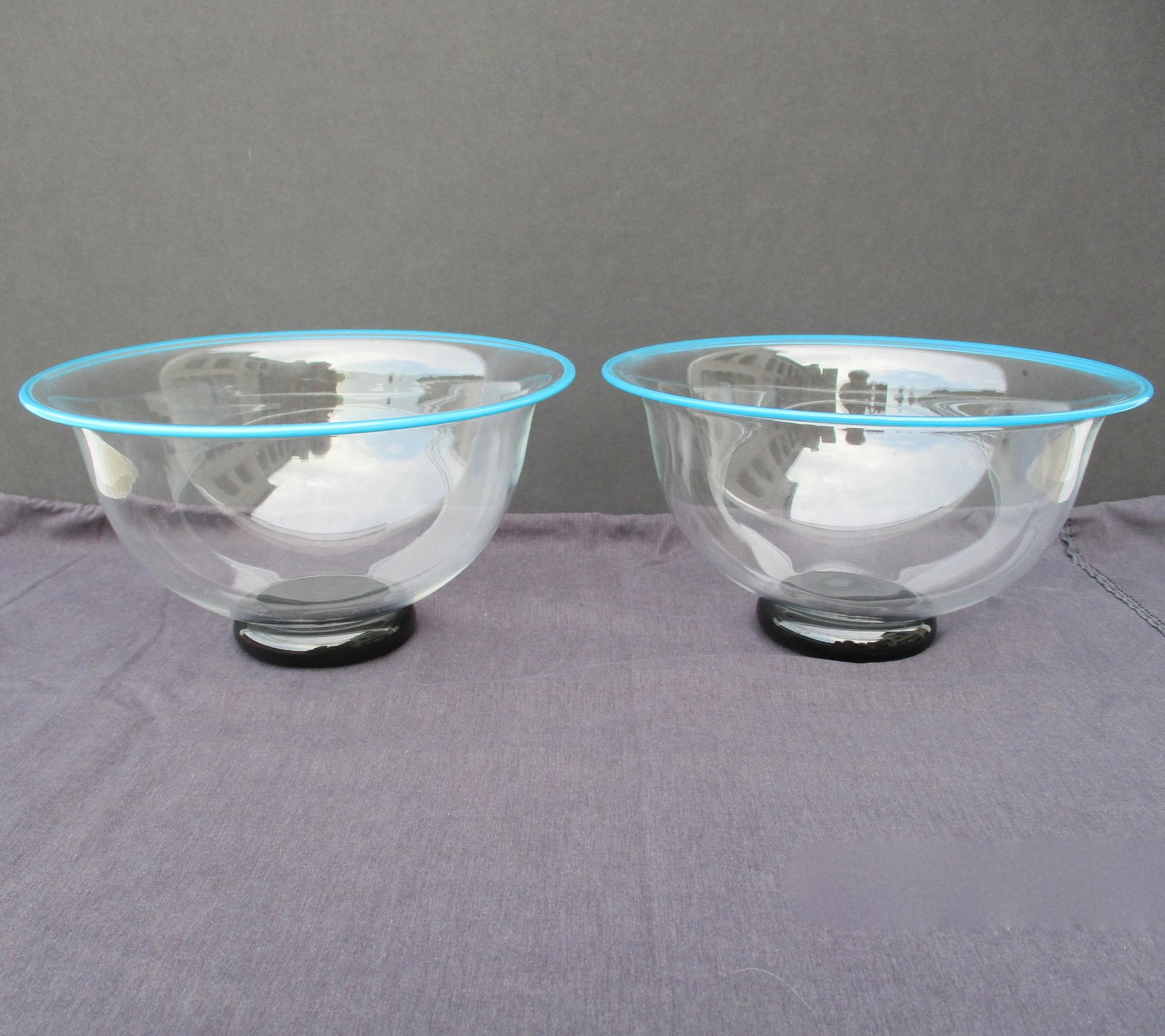 Vintage 1989 Kosta Boda Handblown Bowls - a Pair - 7