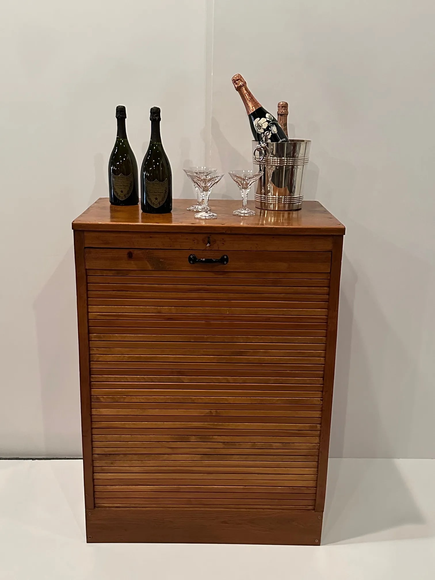 Antique Belgian Oak Wine Cabinet - 5