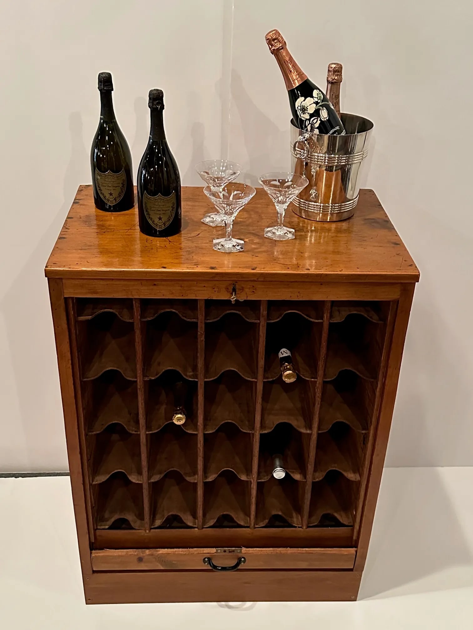 Antique Belgian Oak Wine Cabinet - 6