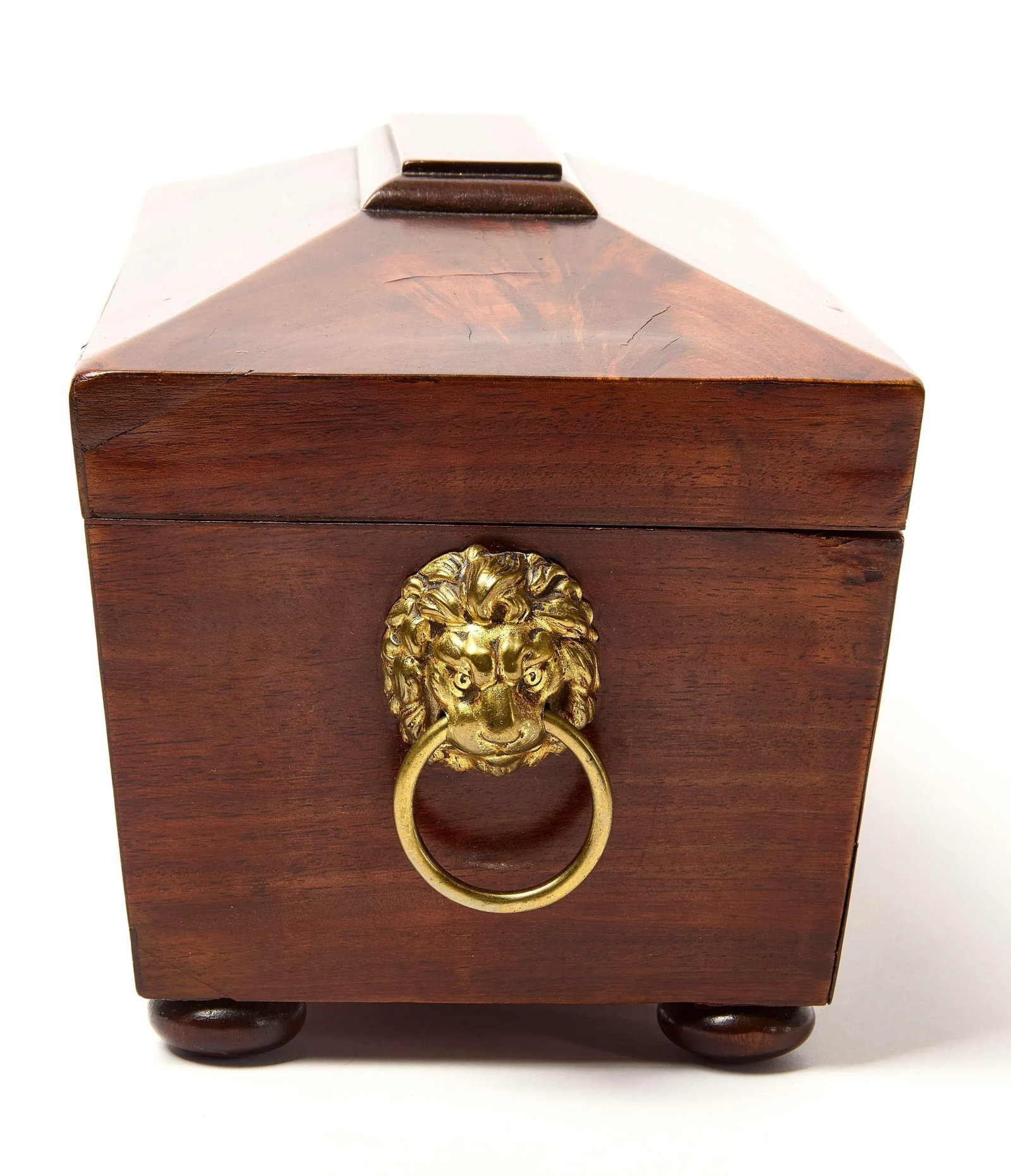 English Regency Sarcophagus-Form Tea Caddy - 4